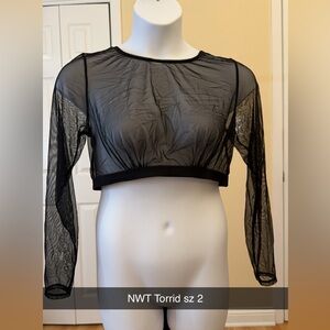 Torrid Mesh Crop Top